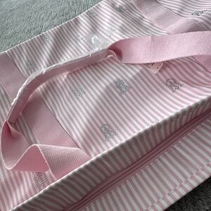 Victoria's Secret Pink and White Striped Tote